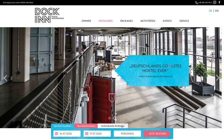 Skærmbillede af dock-inn.de