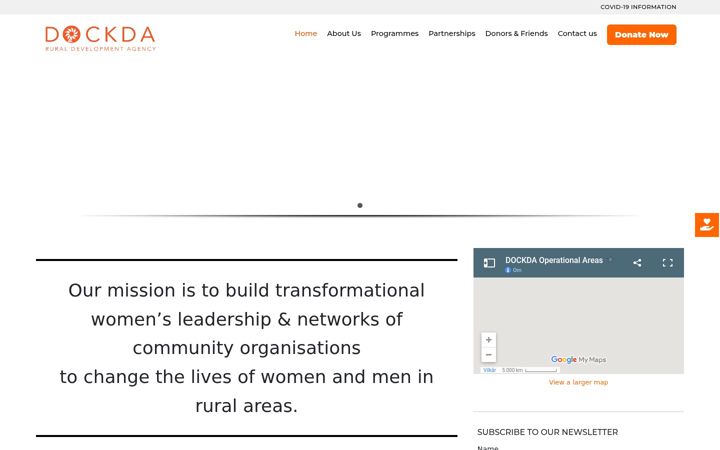 Screenshot of dockda.org.za