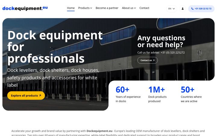 Captura de pantalla de dockequipment.eu