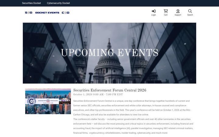 Screenshot of docketevents.com