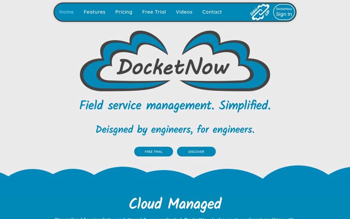 Screenshot of docketnow.com