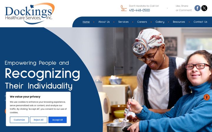 Screenshot di dockingshealthcare.org