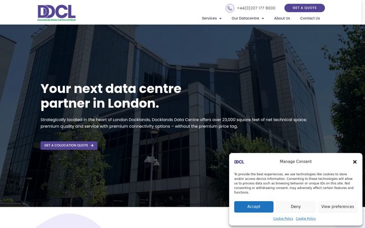 Screenshot of docklands-dc.com
