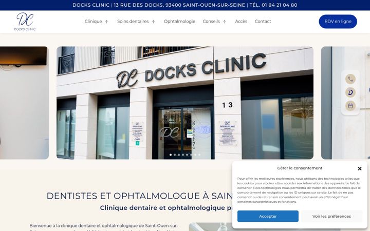 Zrzut ekranu docks-clinic.fr