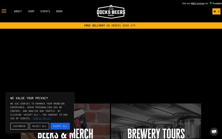 Screenshot of docksbeers.com