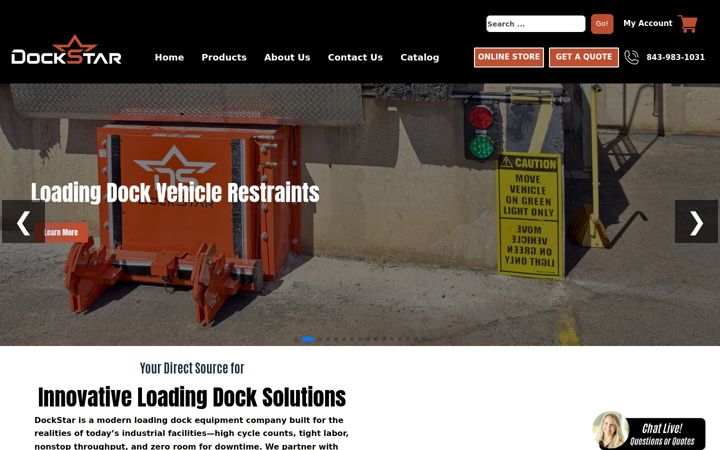 Screenshot of dockstarindustrial.com