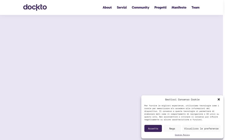 Screenshot di dockto.org