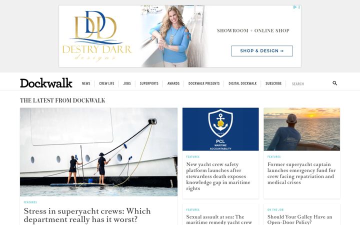 Screenshot of dockwalk.com