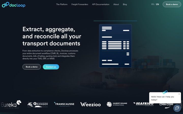 Ekrānuzņēmums no docloop.io