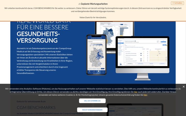 Screenshot of docmetric.de