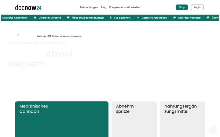 Screenshot ta' docnow24.de