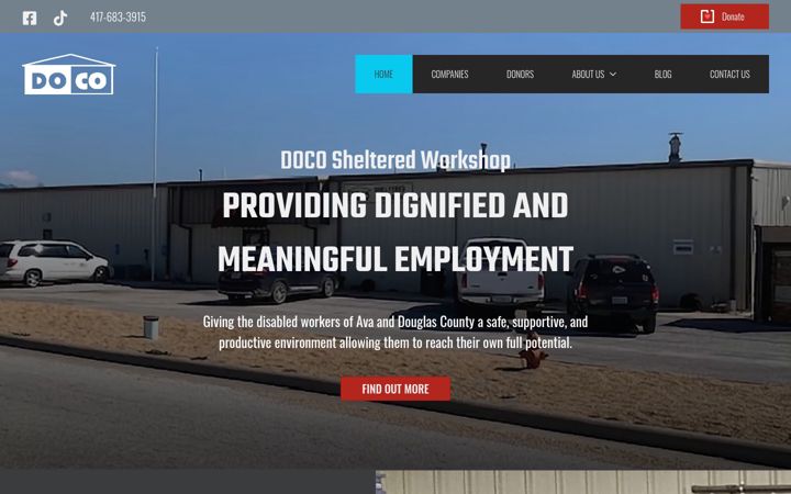 Screenshot of docoinc.org