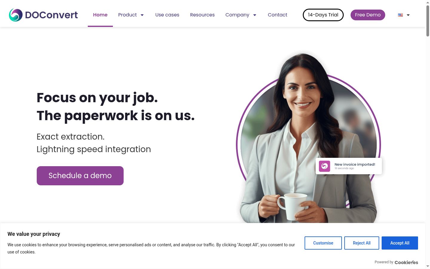 Sutikimo reklamjuostės, rodytos prieš bet kokią sąveiką, ekrano kopija