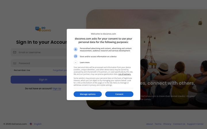 Screenshot of doconvo.com