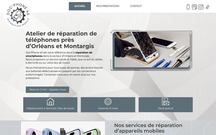 Screenshot of docphone45.fr