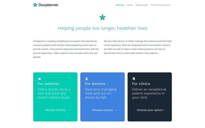Screenshot of docplanner.com