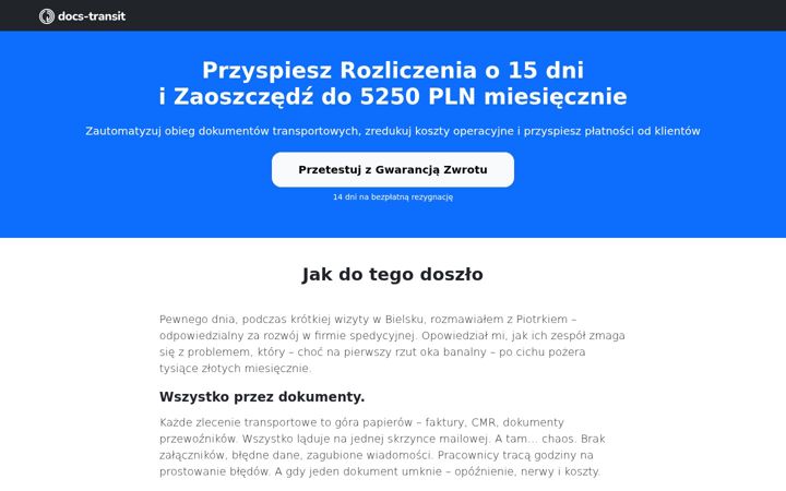 Screenshot of docs-transit.com
