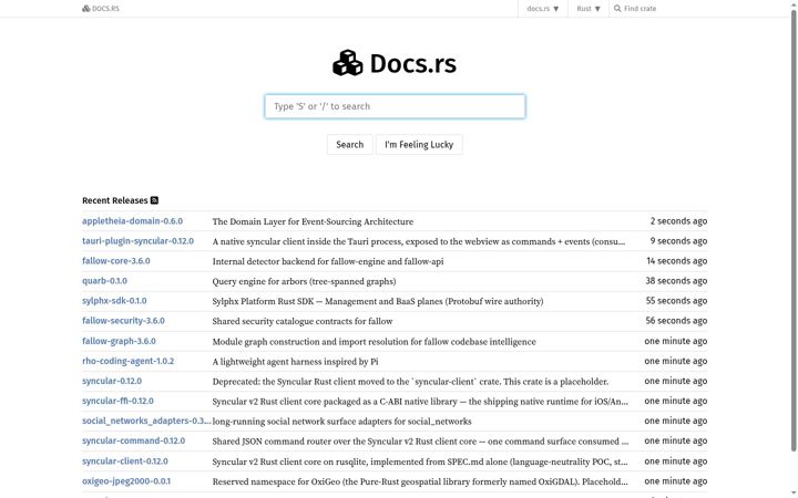 Képernyőkép: docs.rs