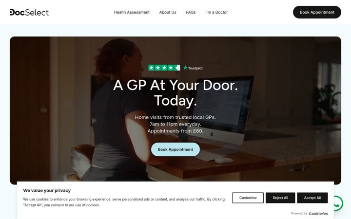Screenshot of docselect.co.uk