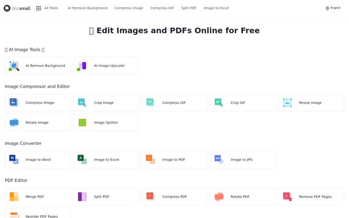Screenshot of docsmall.com