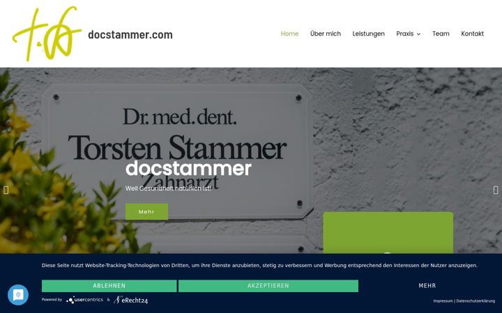 Screenshot of docstammer.de