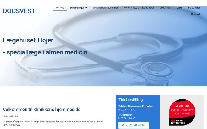 Screenshot of docsvest.dk