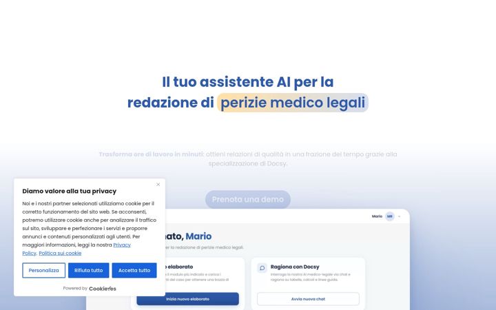 Screenshot of docsy.it