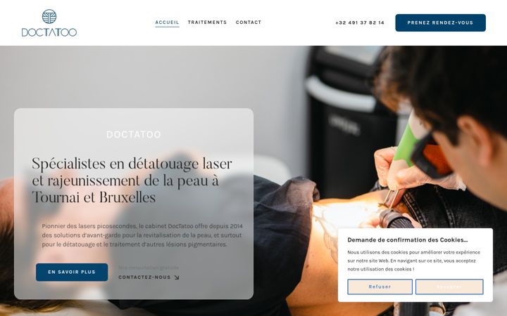Screenshot of doctatoo.be