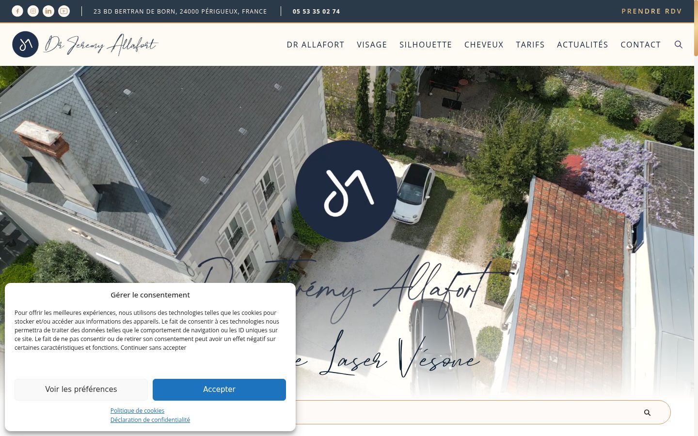 Screenshot des Einwilligungsbanners vor jeglicher Interaktion