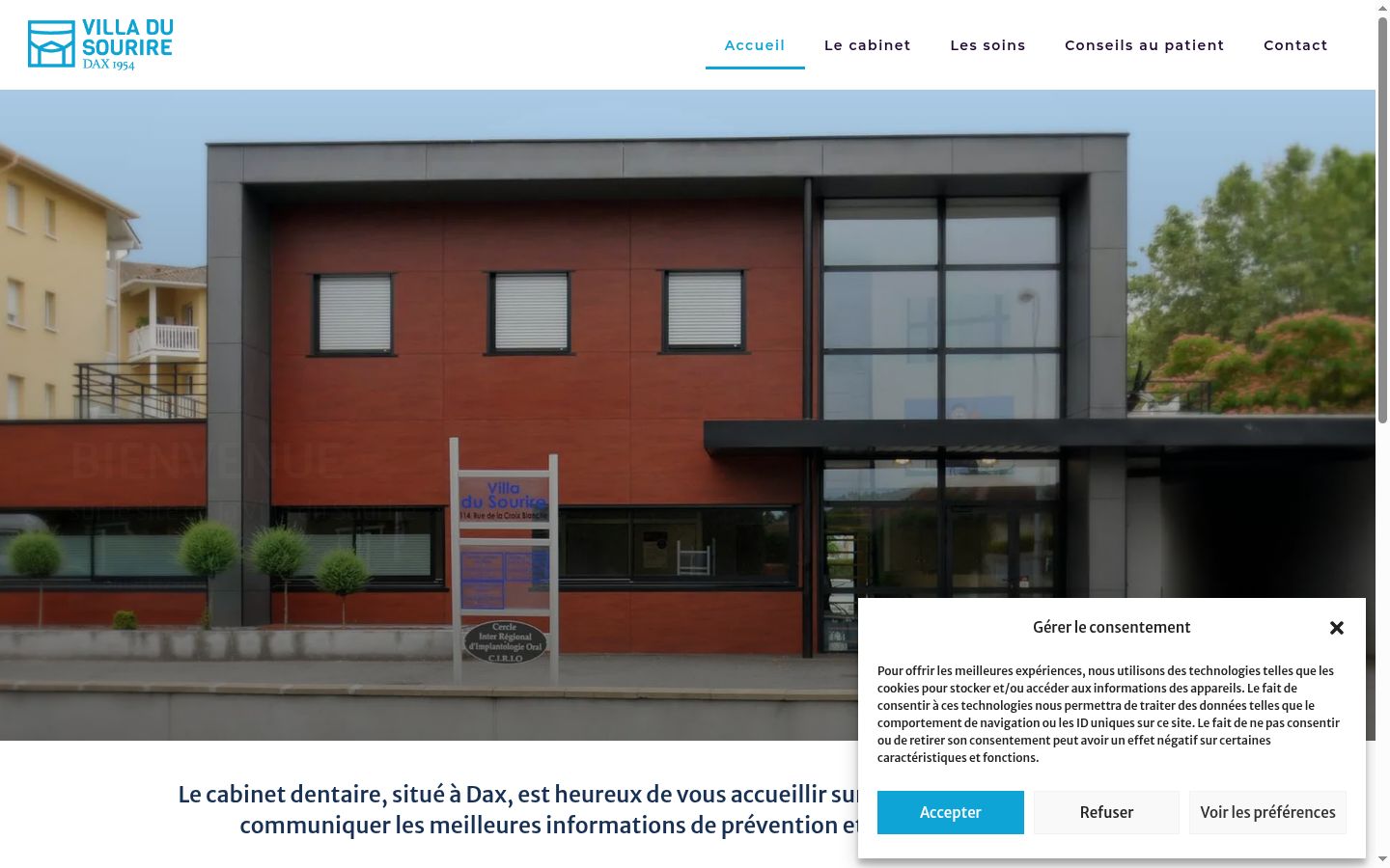 Screenshot des Einwilligungsbanners vor jeglicher Interaktion