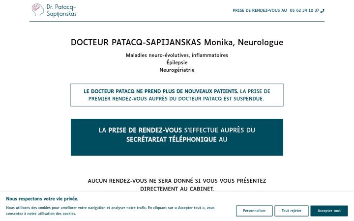 Screenshot of docteur-patacq.fr