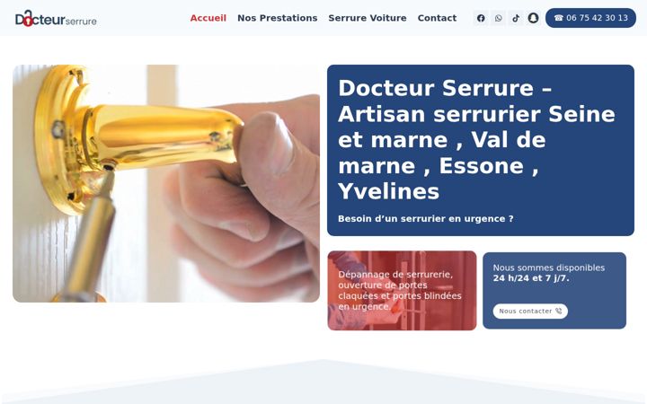 Screenshot of docteur-serrure.fr