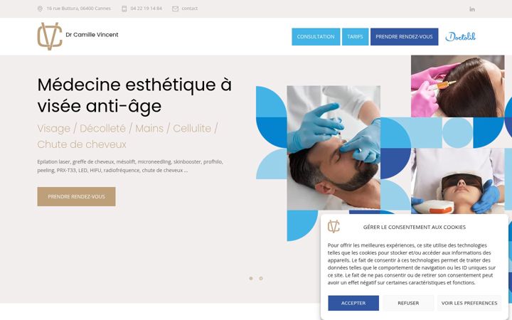 Screenshot of docteurcamillevincent.fr