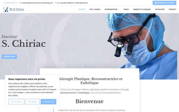 Zrzut ekranu docteurchiriac-esthetique.fr