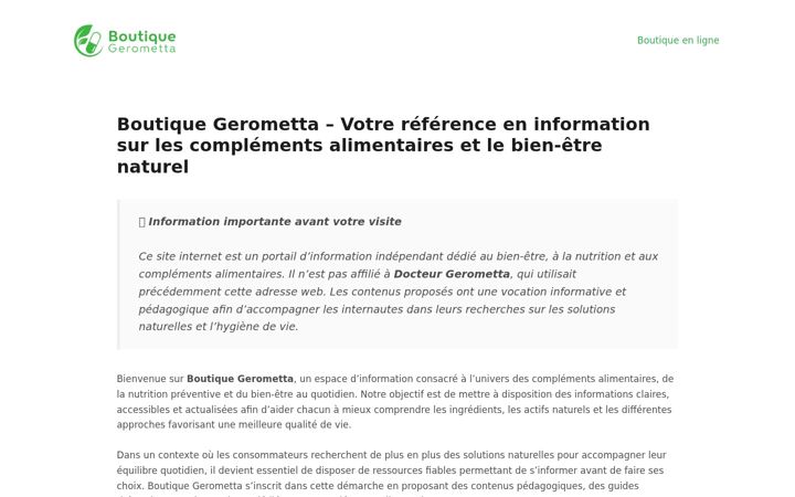 Zrzut ekranu docteurgerometta.fr