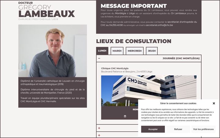 Screenshot of docteurglambeaux.be