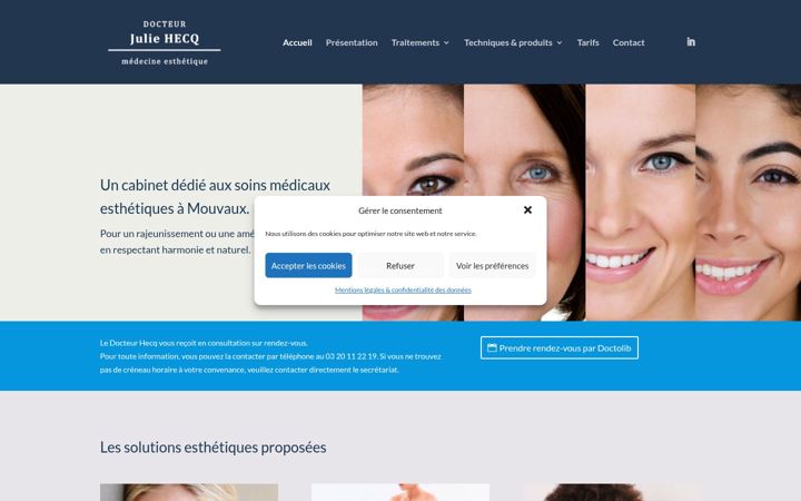 Screenshot von docteurjuliehecq.fr
