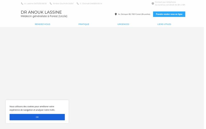 Screenshot of docteurlassine.be