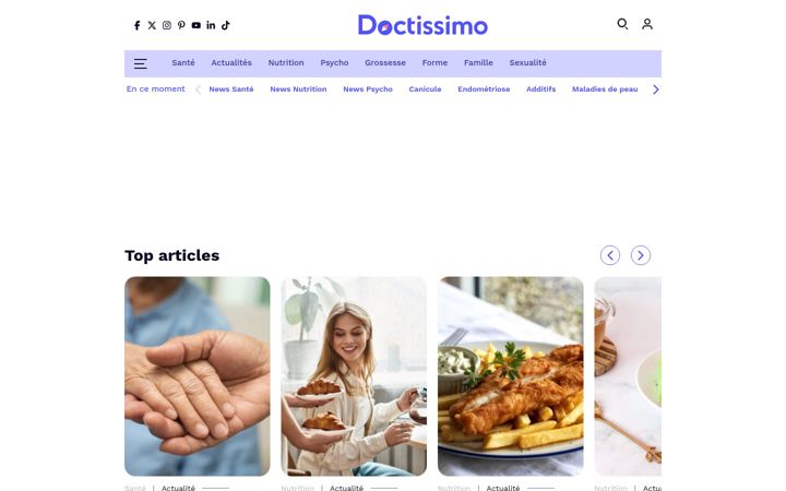 Screenshot ta' doctissimo.fr