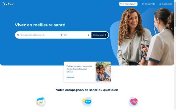 Screenshot of doctolib.fr