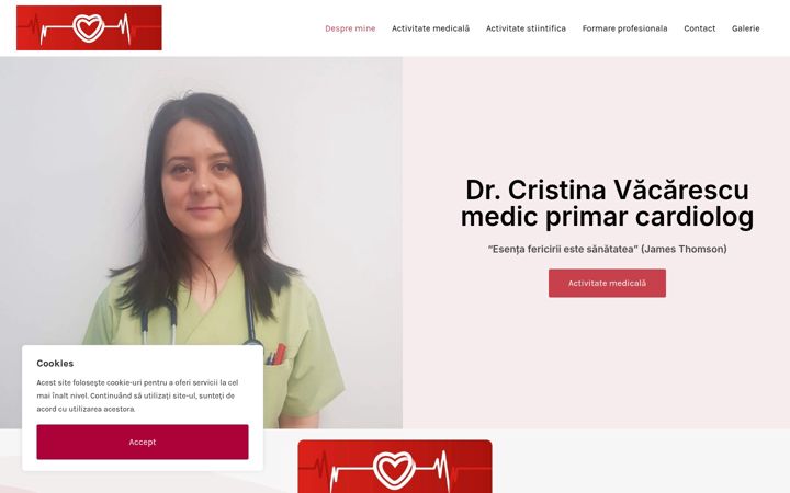 Screenshot of doctor-cristina-vacarescu.ro