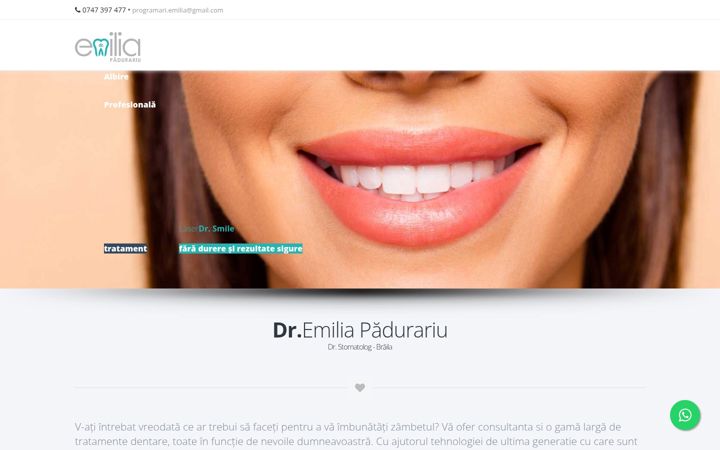 Posnetek zaslona doctor-emiliapadurariu.ro