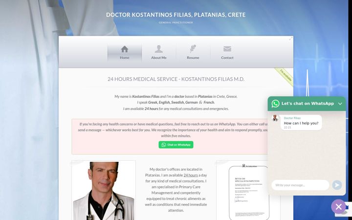 Screenshot of doctor-platanias.com