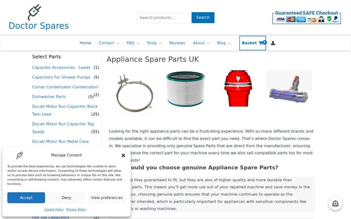 Screenshot of doctor-spares.co.uk