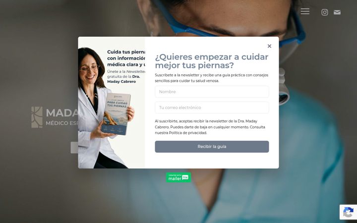 Screenshot of doctoracabrero.com