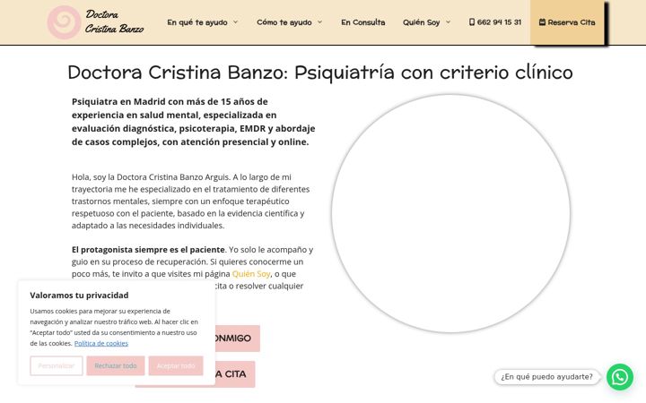 Screenshot of doctoracristinabanzo.com