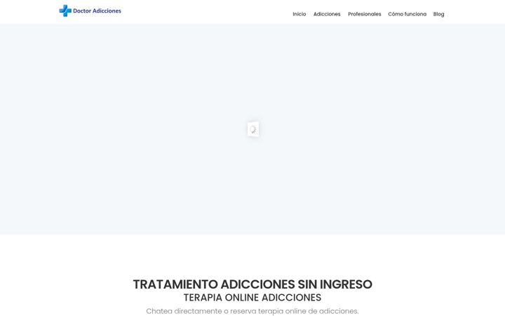 Captură de ecran a doctoradicciones.com