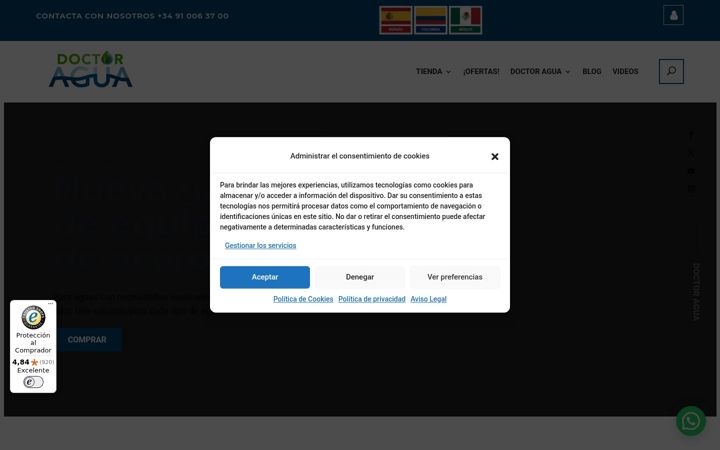Screenshot of doctoragua.es