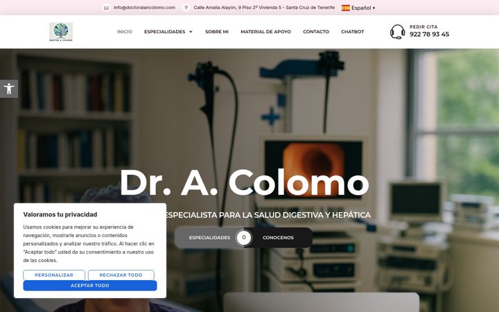Screenshot of doctoralancolomo.com