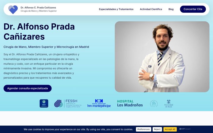 Screenshot of doctoralfonsoprada.com